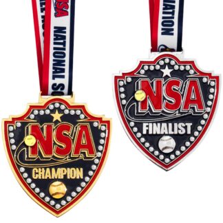 4" NSA CHAMPION & FINALIST SHIELD MEDAL