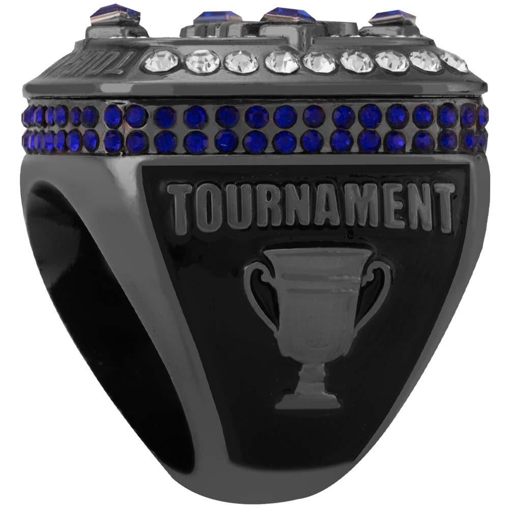NSA Gun Metal Red/Blue Tournament Ring - Image 3