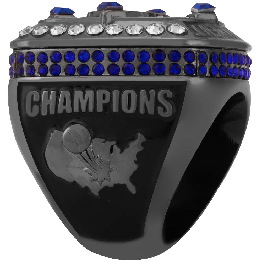 NSA Gun Metal Red/Blue Tournament Ring - Image 2