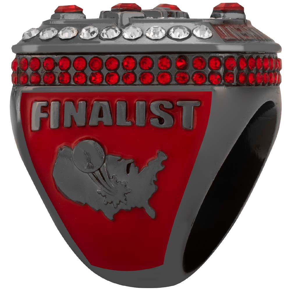 NSA Gun Metal Red/Blue Tournament Ring - Image 5