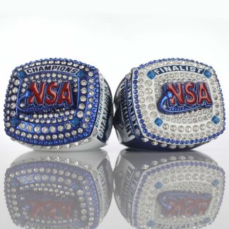 NSA Four Diamond Blue & White Ring