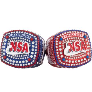 NSA Four Diamond Red White & Blue Ring